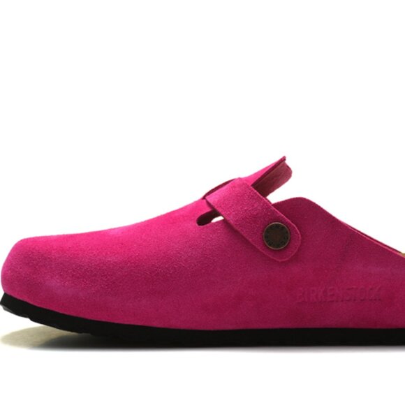 Birkenstock Boston Suede Leather Soft Footbed Clog - Picture 3 of 5